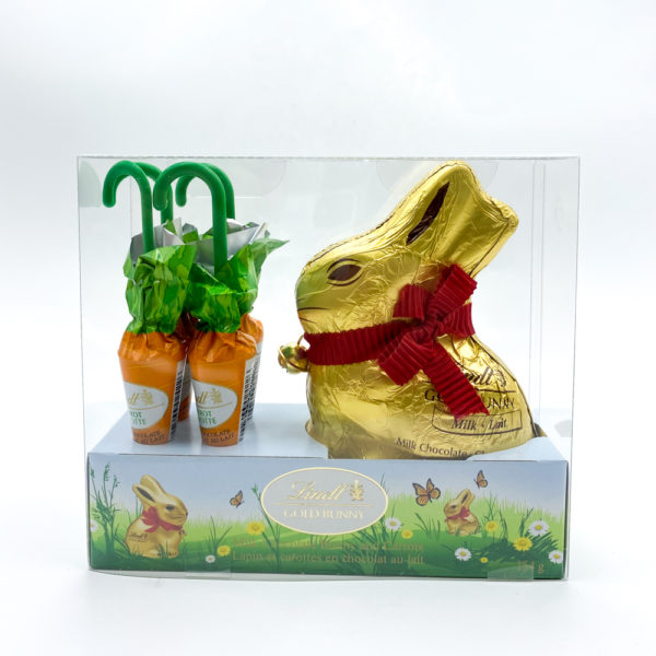 Chocolate Easter Set of Gold Bunny Lindt 100g & Carrot