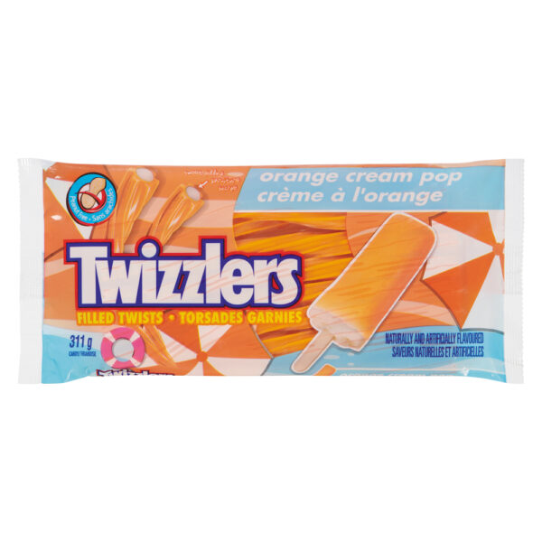 Candy Twizzlers Orange Cream Pop Filled 311g